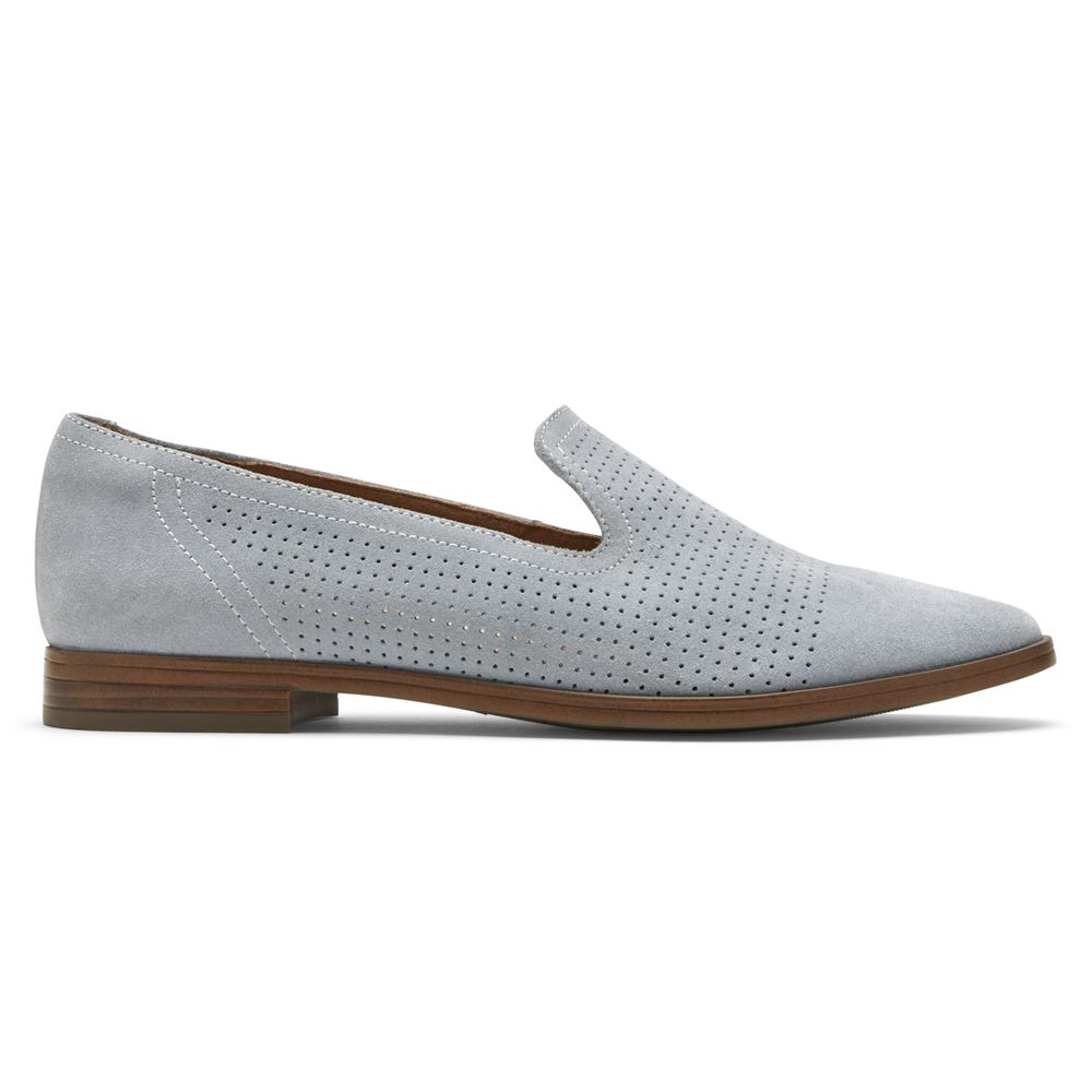 Rockport Perpetua Perforated - Womens Loafers - Blue - NZ (VYS-978425)